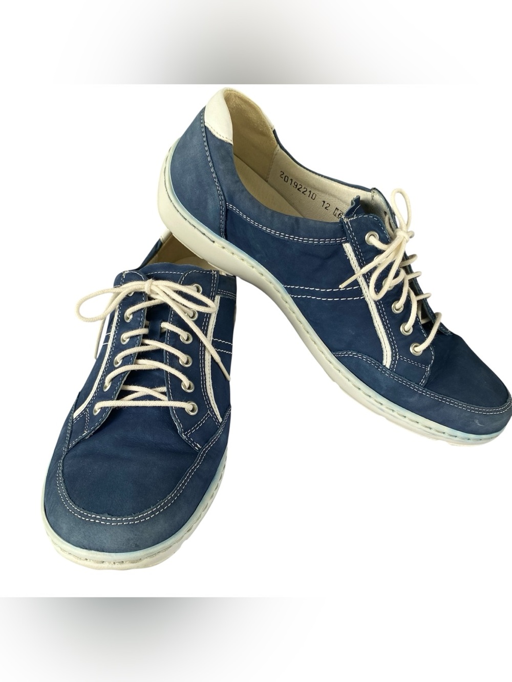 WALDLAUFER Jasmine Henni Shoe Sneakers Suede Blue White Women Size 6 - Picture 2 of 11